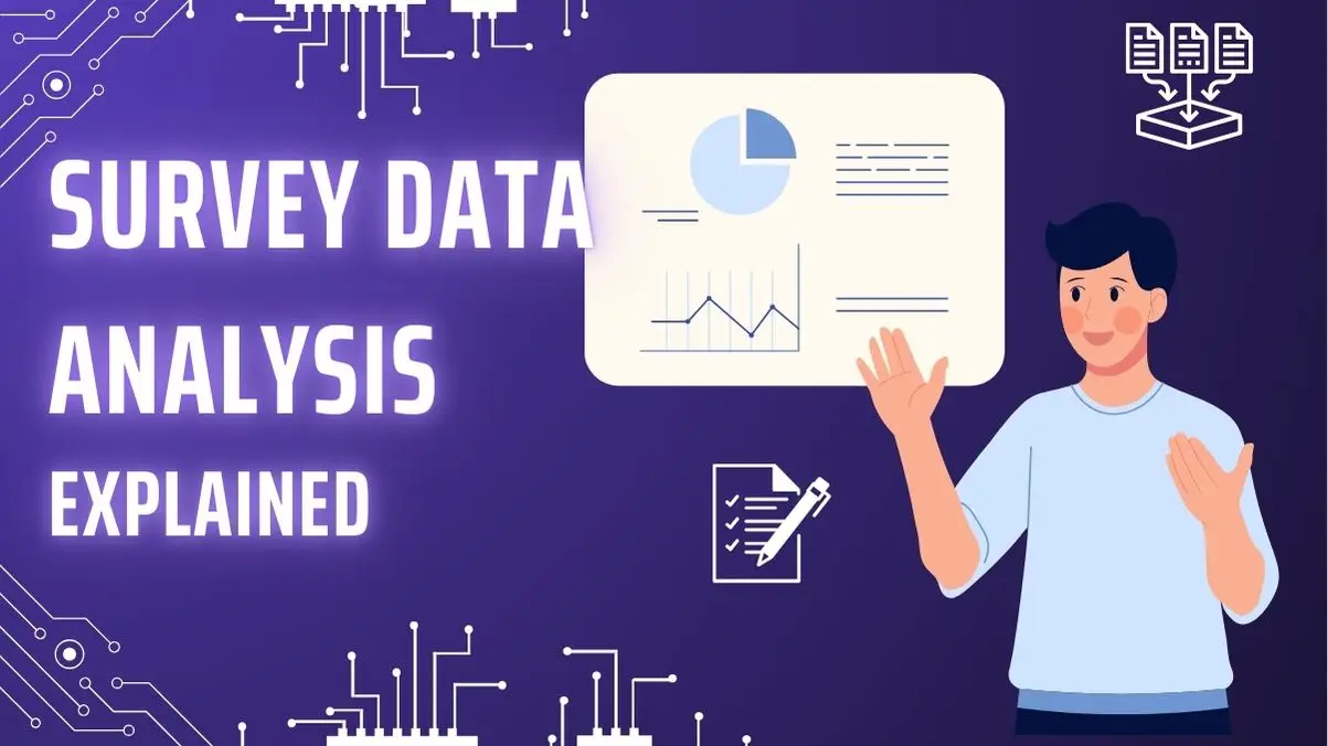 How to Analyse Questionnaire Data: A Complete Guide A researcher analysing questionnaire data with colourful charts and graphs on a computer screen, symbolising the transformation of raw responses into insights.