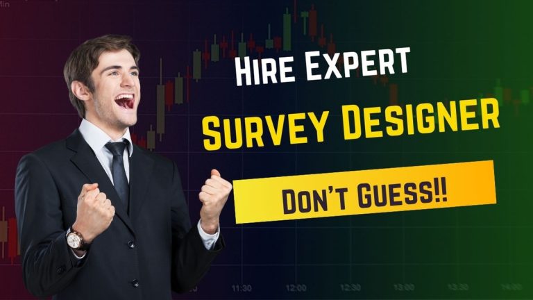 Hire survey design expert planning a research questionnaire with data charts on laptop using SurveyMonkey, Qualtrics, Typeform, Google Forms among others.
