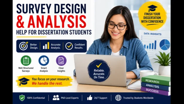 Survey design and analysis help for dissertation students worldwide, expert SPSS data analysis services, accurate results, reliable academic support