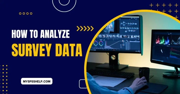 Data analyst reviewing survey charts and visual reports for actionable insights