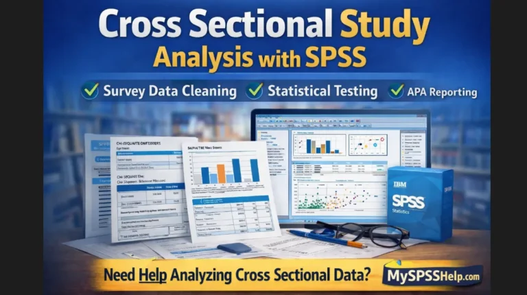 Expert help for cross sectional study analysis with SPSS, including data cleaning, statistical testing, and APA reporting at MySPSSHelp.com