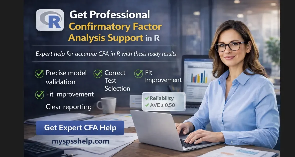 Expert confirmatory factor analysis support in R with professional statistician and ready model validation services