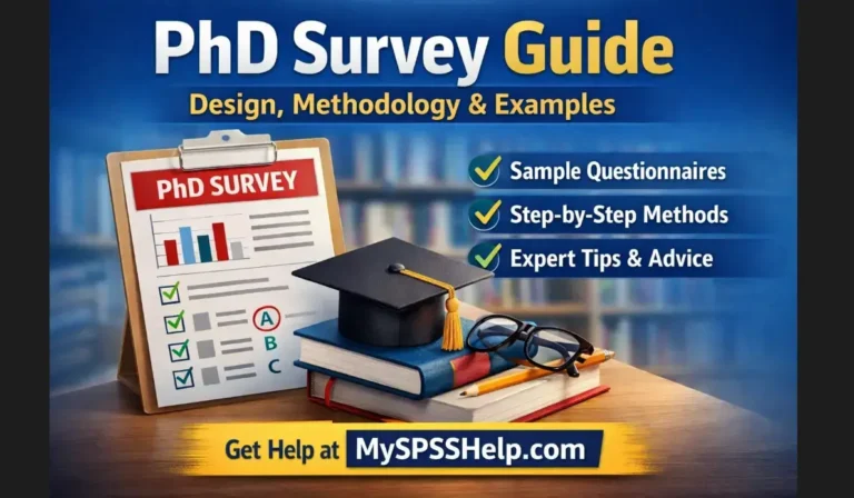 PhD survey design and methodology guide with questionnaire examples and expert help for doctoral students at MySPSSHelp.com