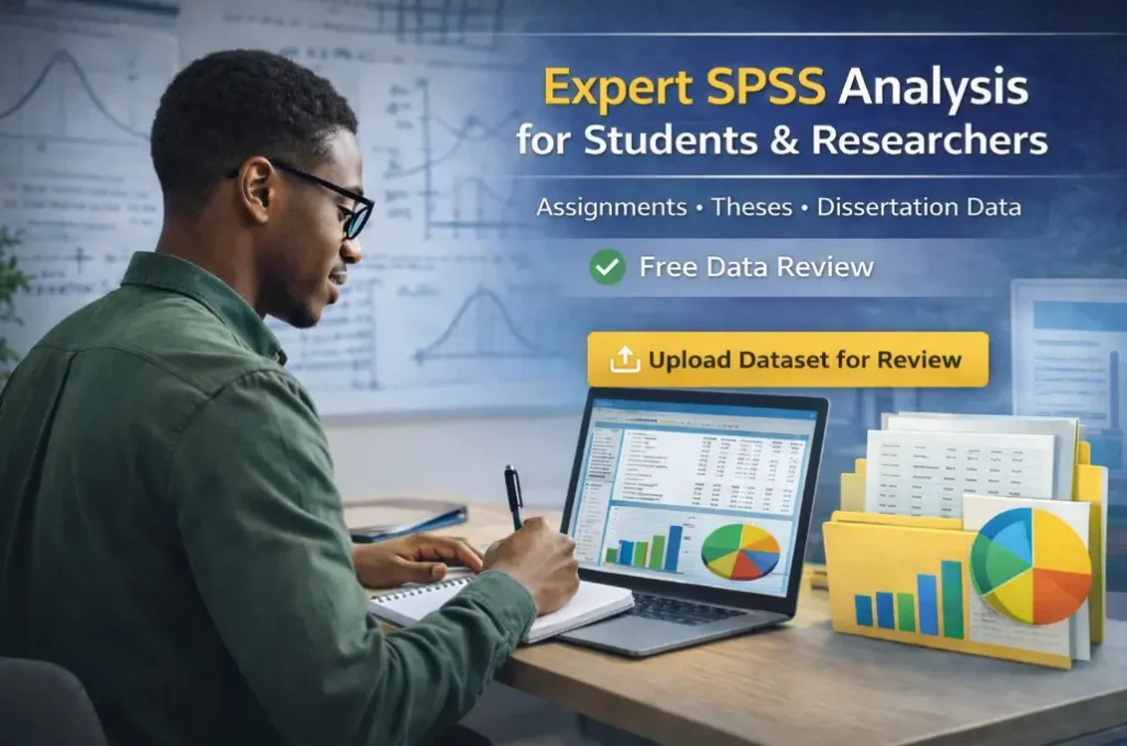 Expert SPSS tutors providing professional SPSS data analysis help for students and researchers working on assignments and dissertations