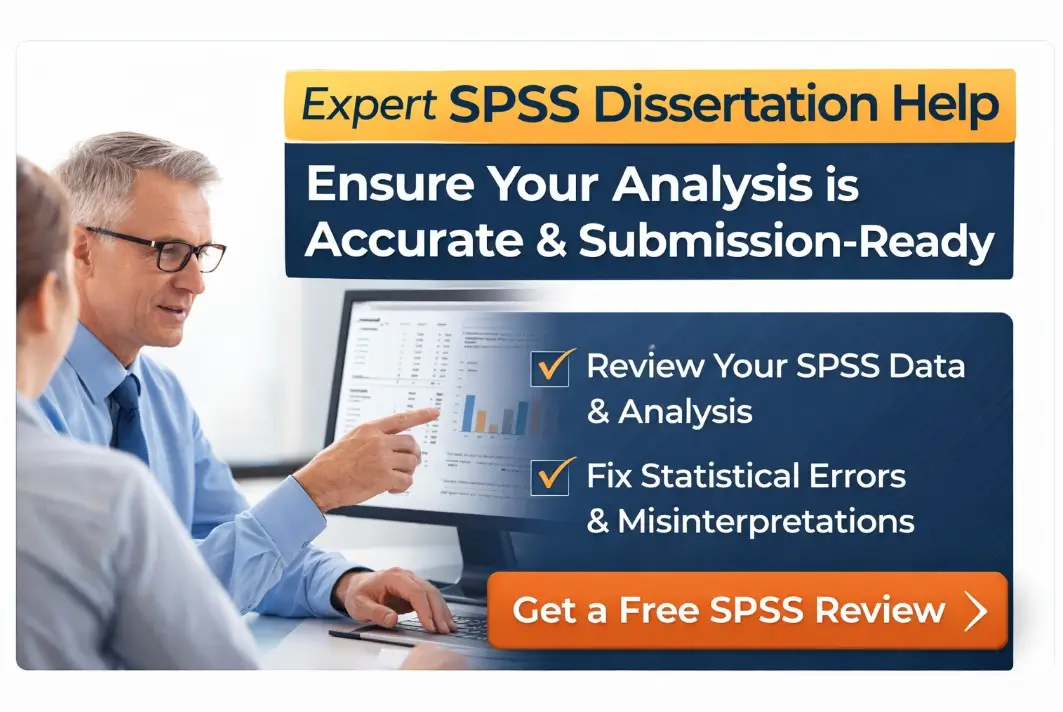 SPSS dissertation help expert reviewing statistical output and fixing analysis errors for thesis data with professional SPSS data analysis support
