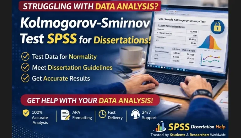 Kolmogorov Smirnov test SPSS example showing how to test normality and interpret results for dissertation data analysis with expert support from SPSS Dissertation Help