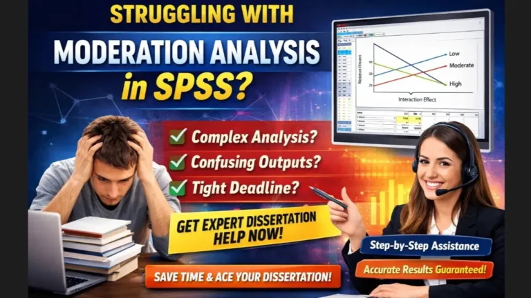 Struggling with moderation analysis in SPSS? Expert dissertation help for Hayes PROCESS, interaction terms, and accurate results fast
