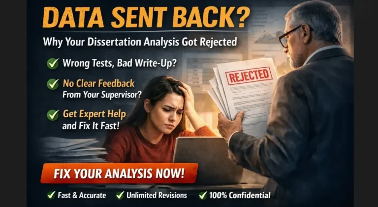 Online dissertation supervisor help for student with rejected data analysis needing expert support to fix dissertation results fast
