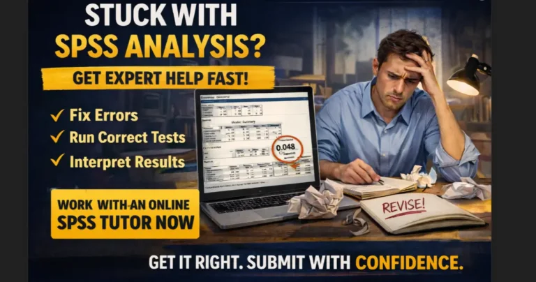 online SPSS tutor helping fix analysis errors and deliver accurate dissertation results fast