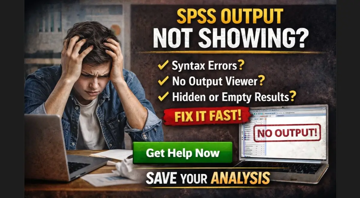 SPSS output not showing error causing stress for a student struggling to complete dissertation data analysis